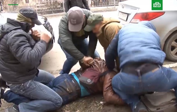 Появилось видео задержания шпиона в Симферополе