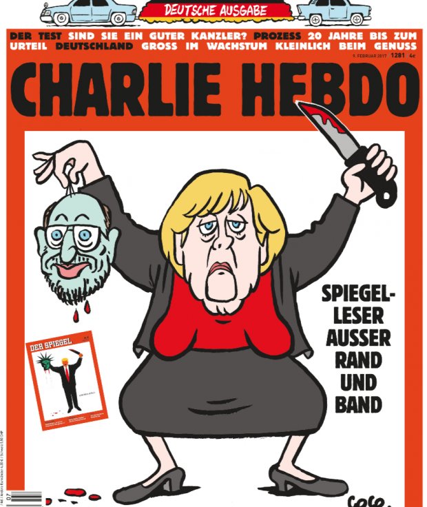Charlie Hebdo розмістив на обкладинці журналу карикатуру на Ангелу Меркель