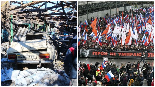 Головні новини 24 лютого: теракт проти мирних жителів на Донбасі й масові марші памяті Нємцова