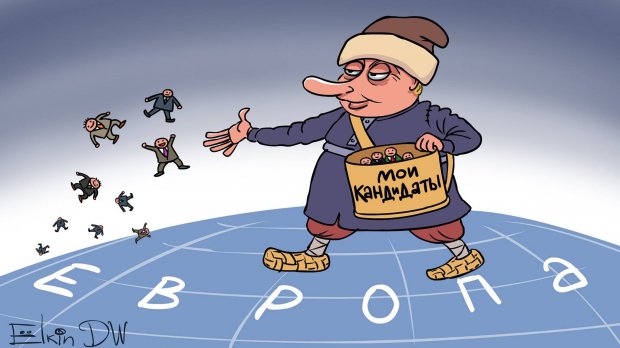 Карикатурист гостро висміяв посівну Путіна у Європі