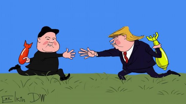 Карикатурист влучно показав суть зустрічі Трампа та Кім Чен Ина