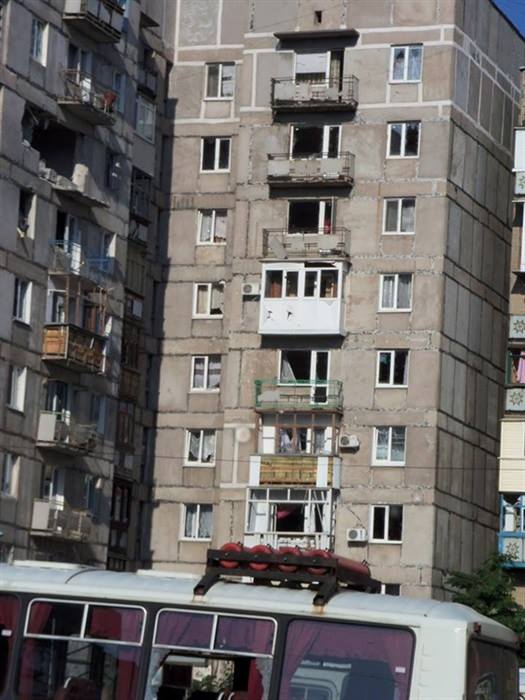 Фото последствий обстрелов Горловки