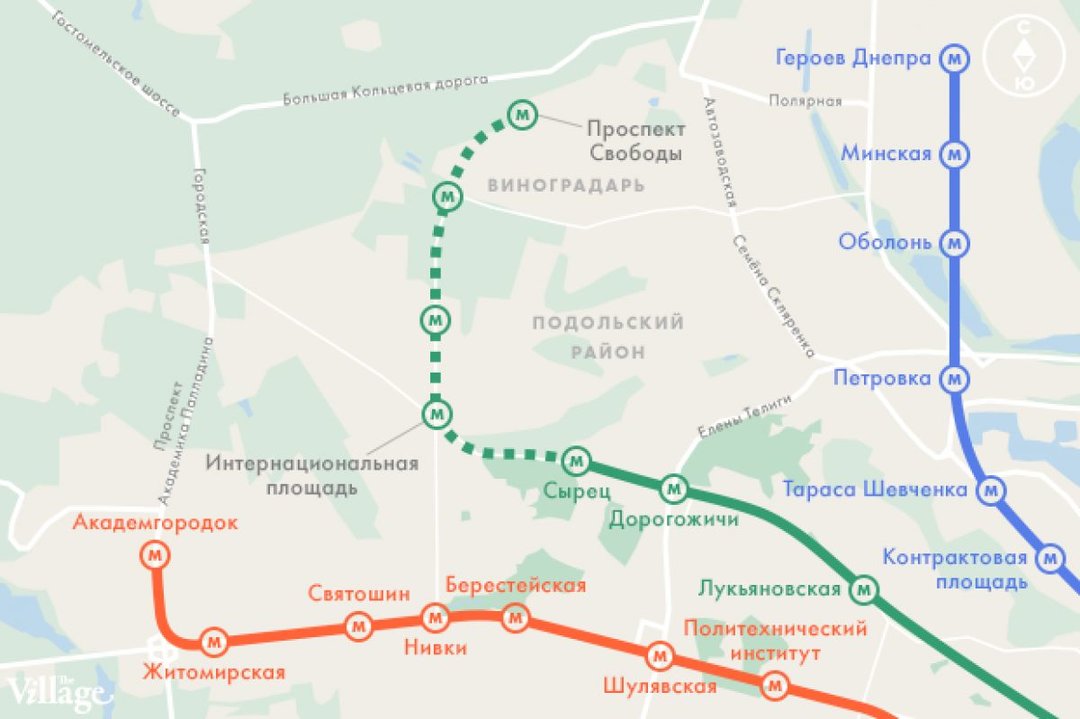 Киев выделил землю под строительство метро на Виноградарь