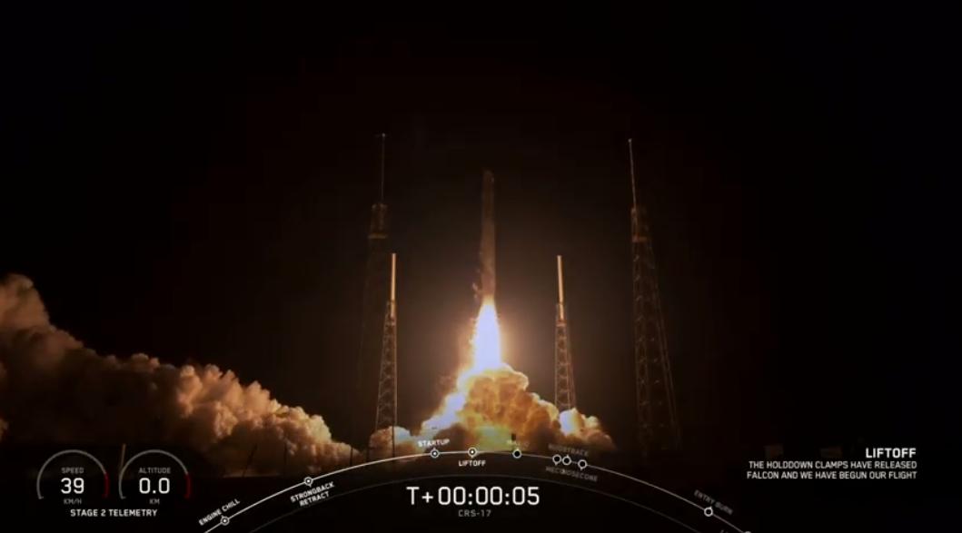 SpaceX вывела на орбиту Земли грузовой космический корабль Cargo Dragon