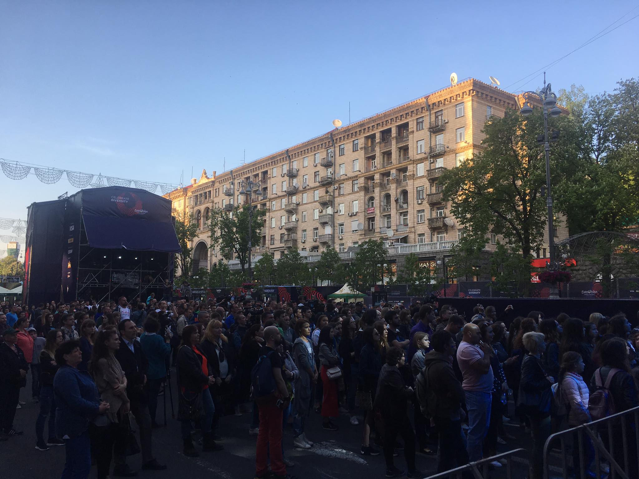 В центре Киева открылась крупнейшая за всю историю Евровидения фан-зона